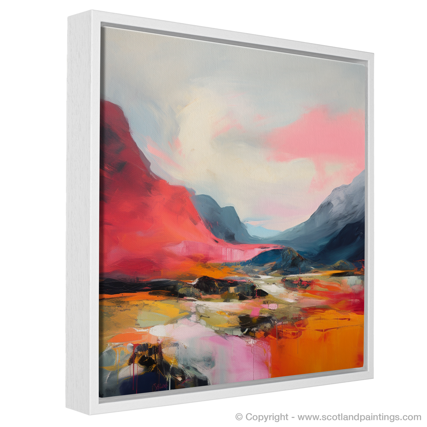 Crimson Clouds over Glencoe Valley: An Abstract Escape