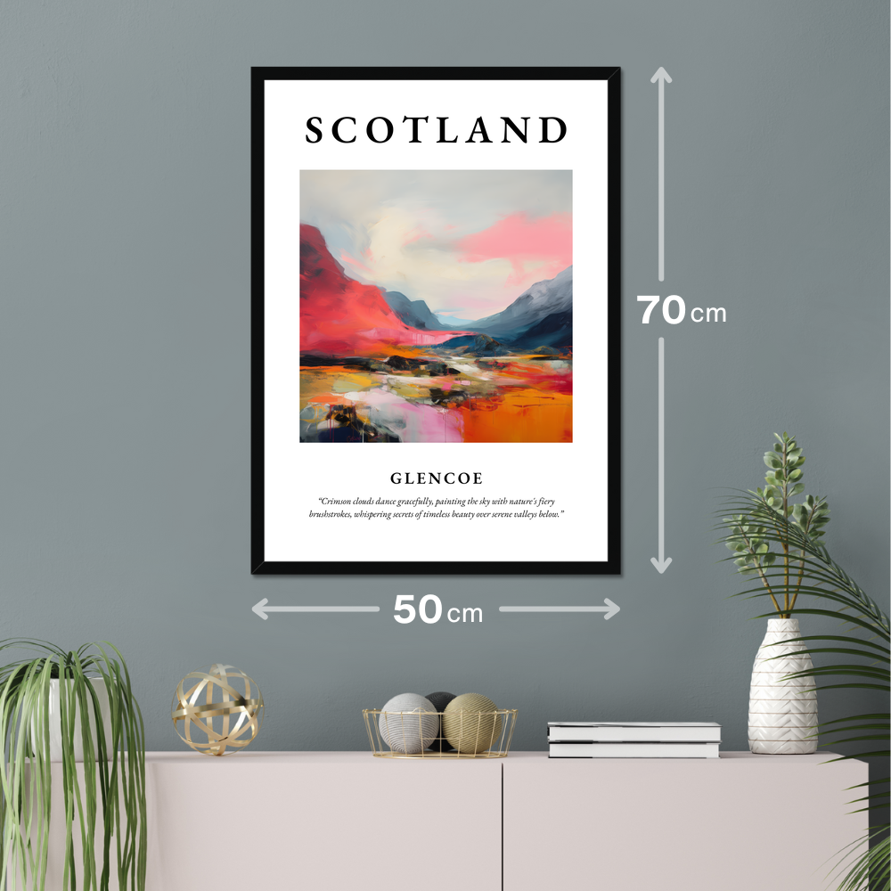 Poster of Glencoe hanging on a wall