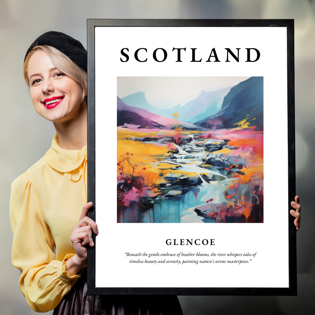 Person holding a poster of Glencoe