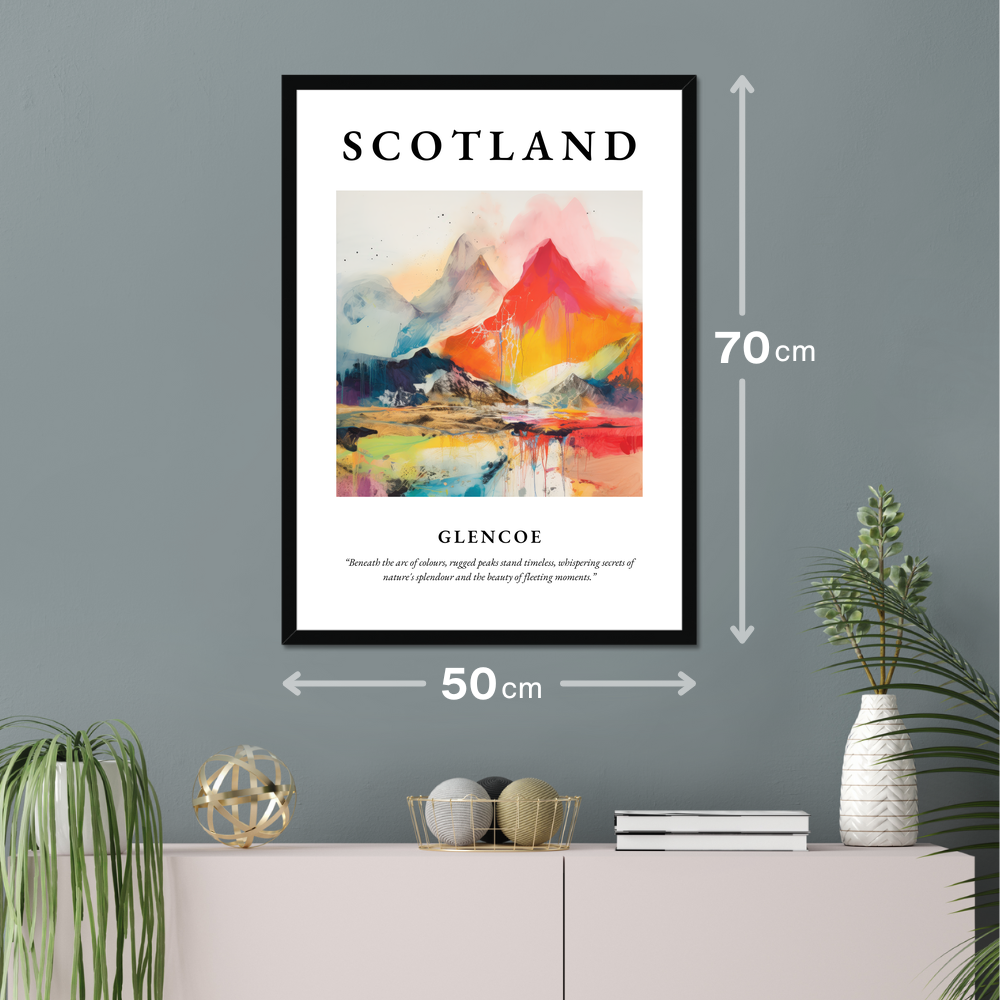 Poster of Glencoe hanging on a wall