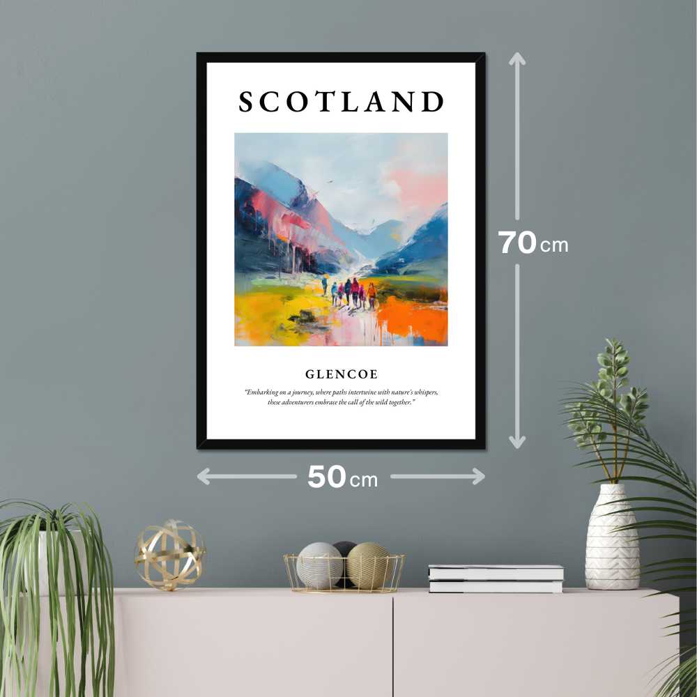 Poster of Glencoe hanging on a wall