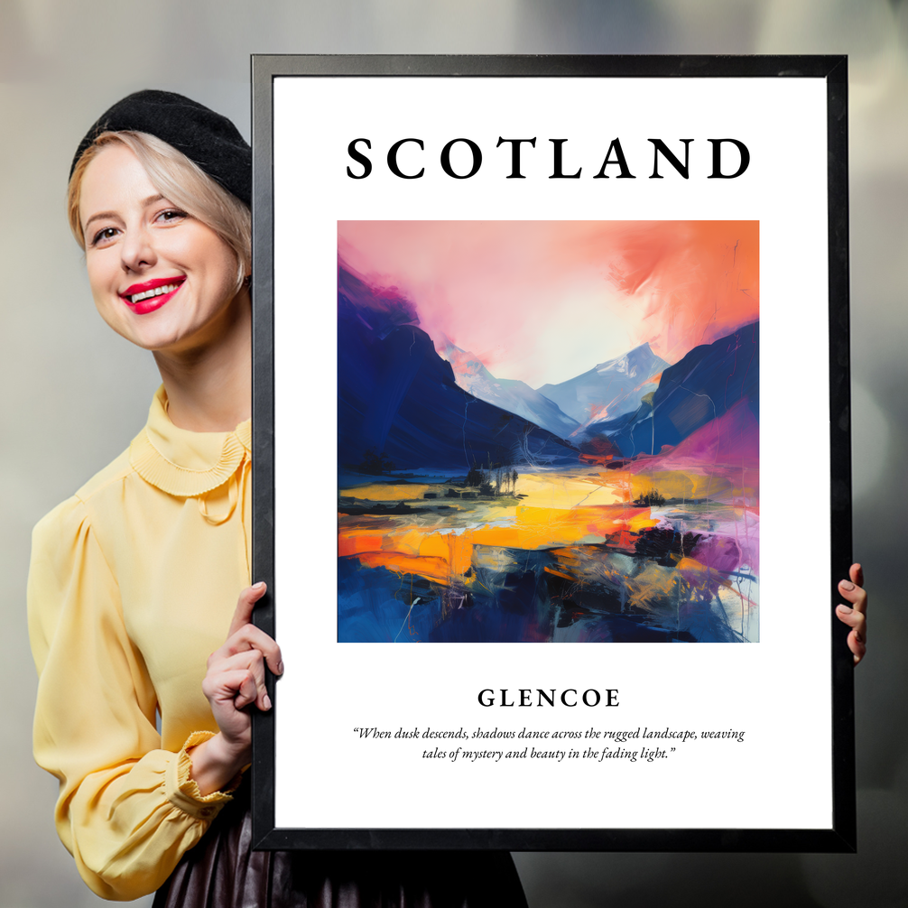 Person holding a poster of Glencoe