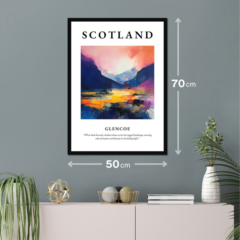 Poster of Glencoe hanging on a wall