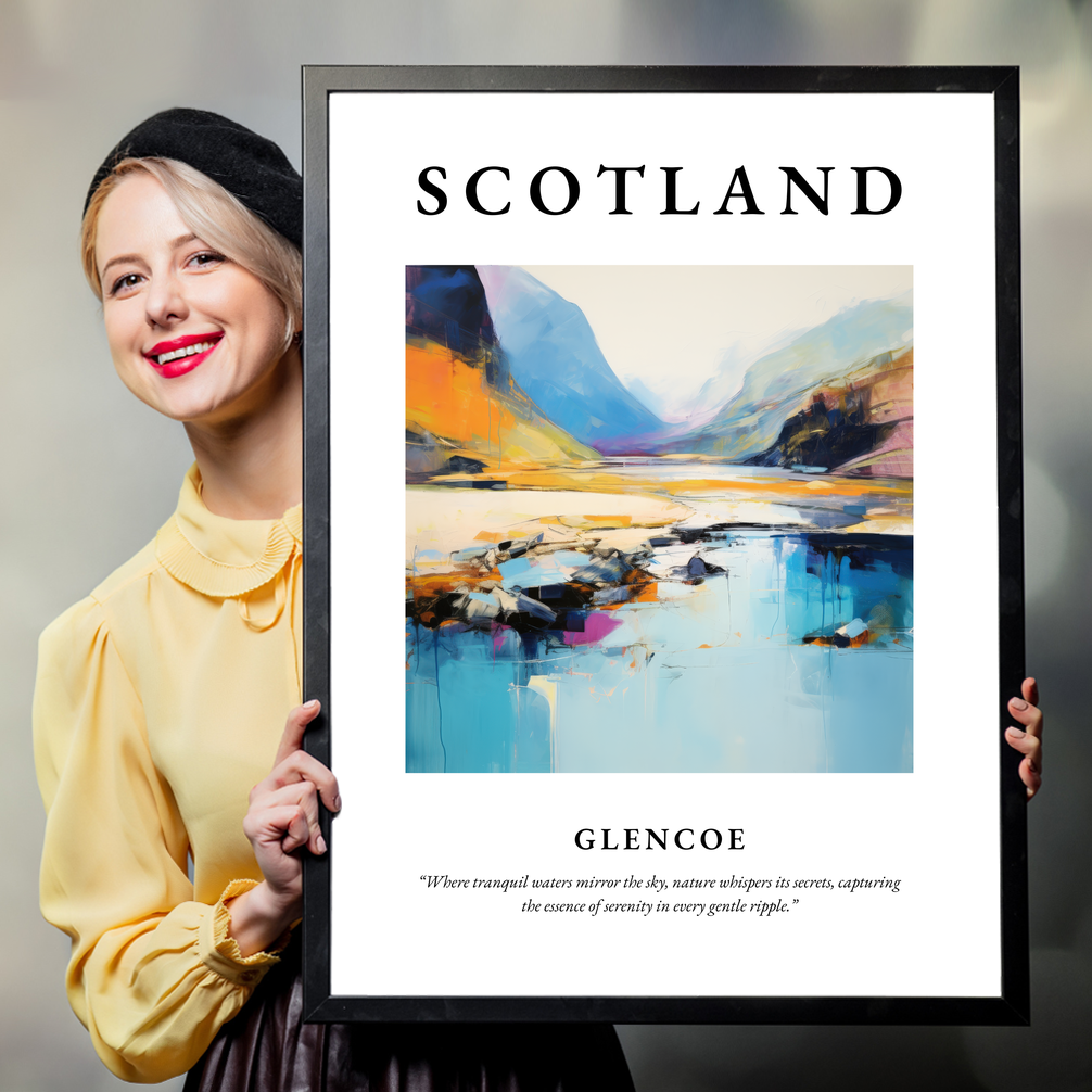 Person holding a poster of Glencoe