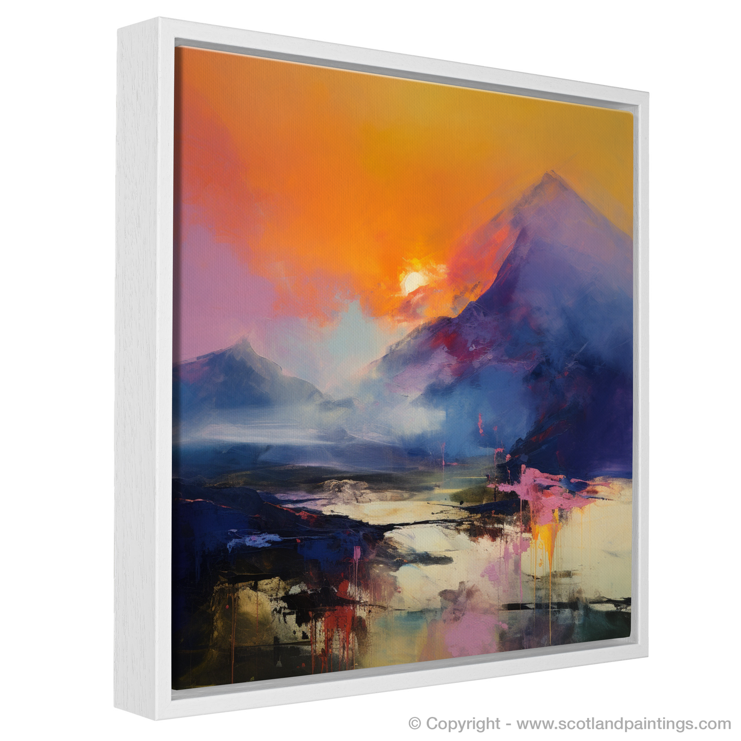 Fiery Sky Over Glencoe Peaks: An Abstract Interpretation