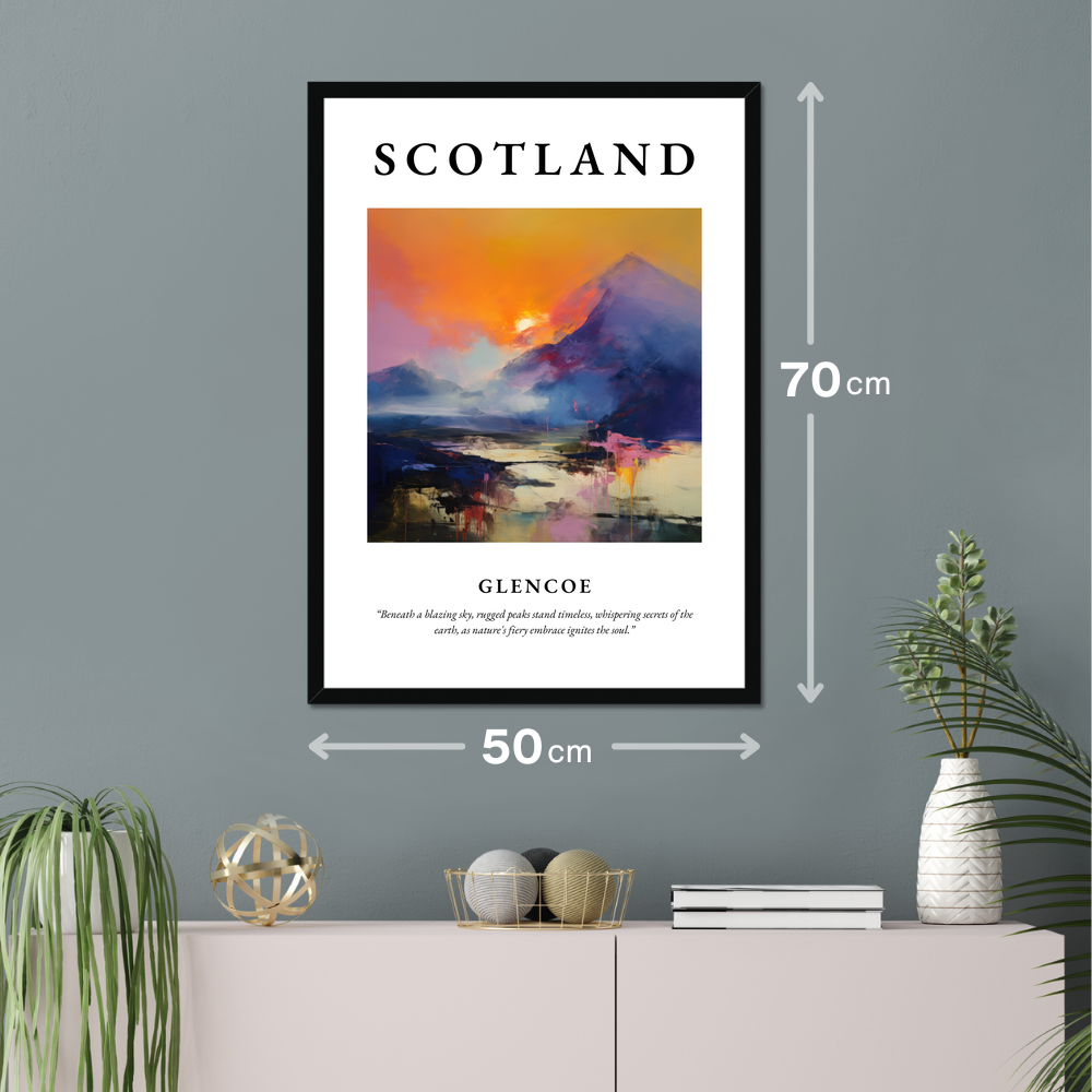 Poster of Glencoe hanging on a wall