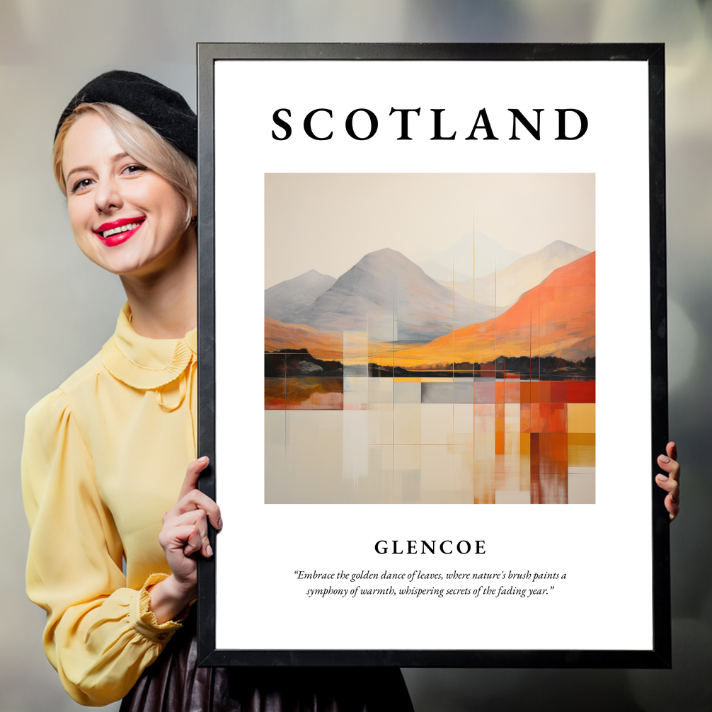 Person holding a poster of Glencoe