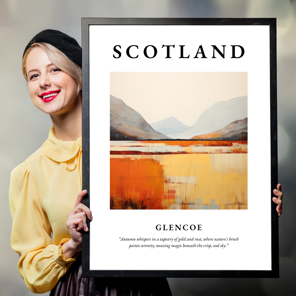 Person holding a poster of Glencoe