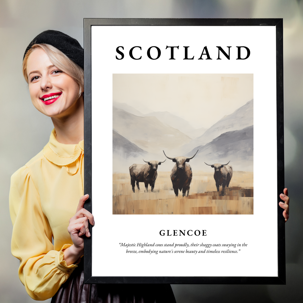 Person holding a poster of Glencoe