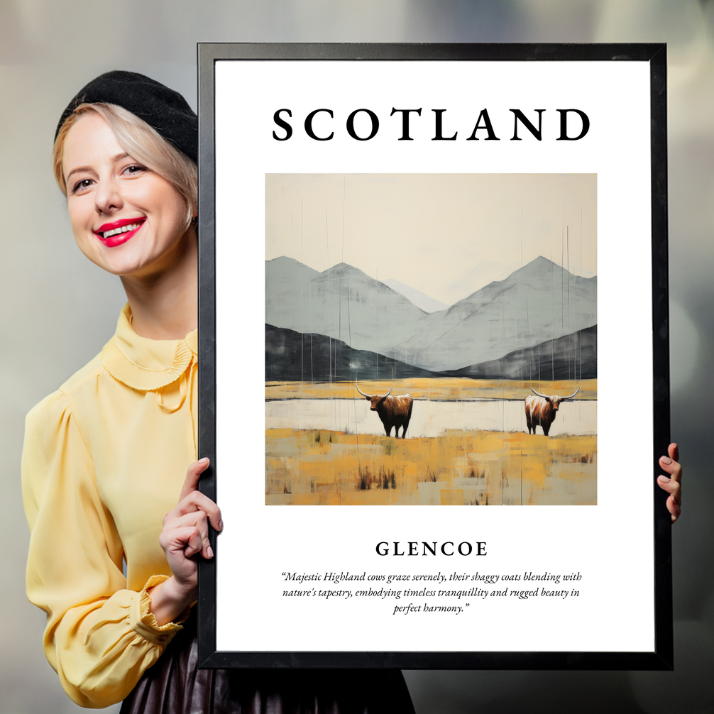 Person holding a poster of Glencoe