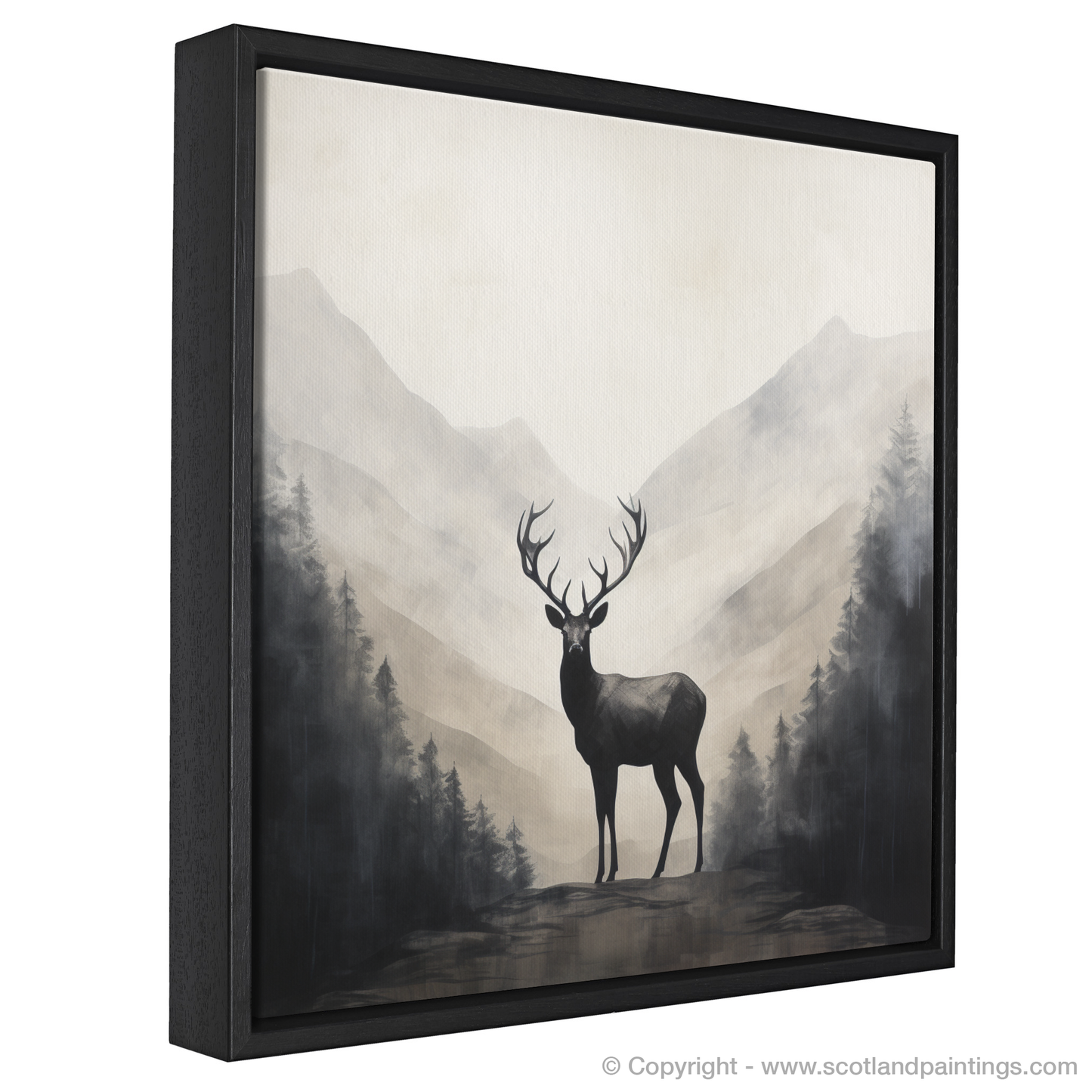 Majestic Stag of Glencoe: A Minimalist Tribute