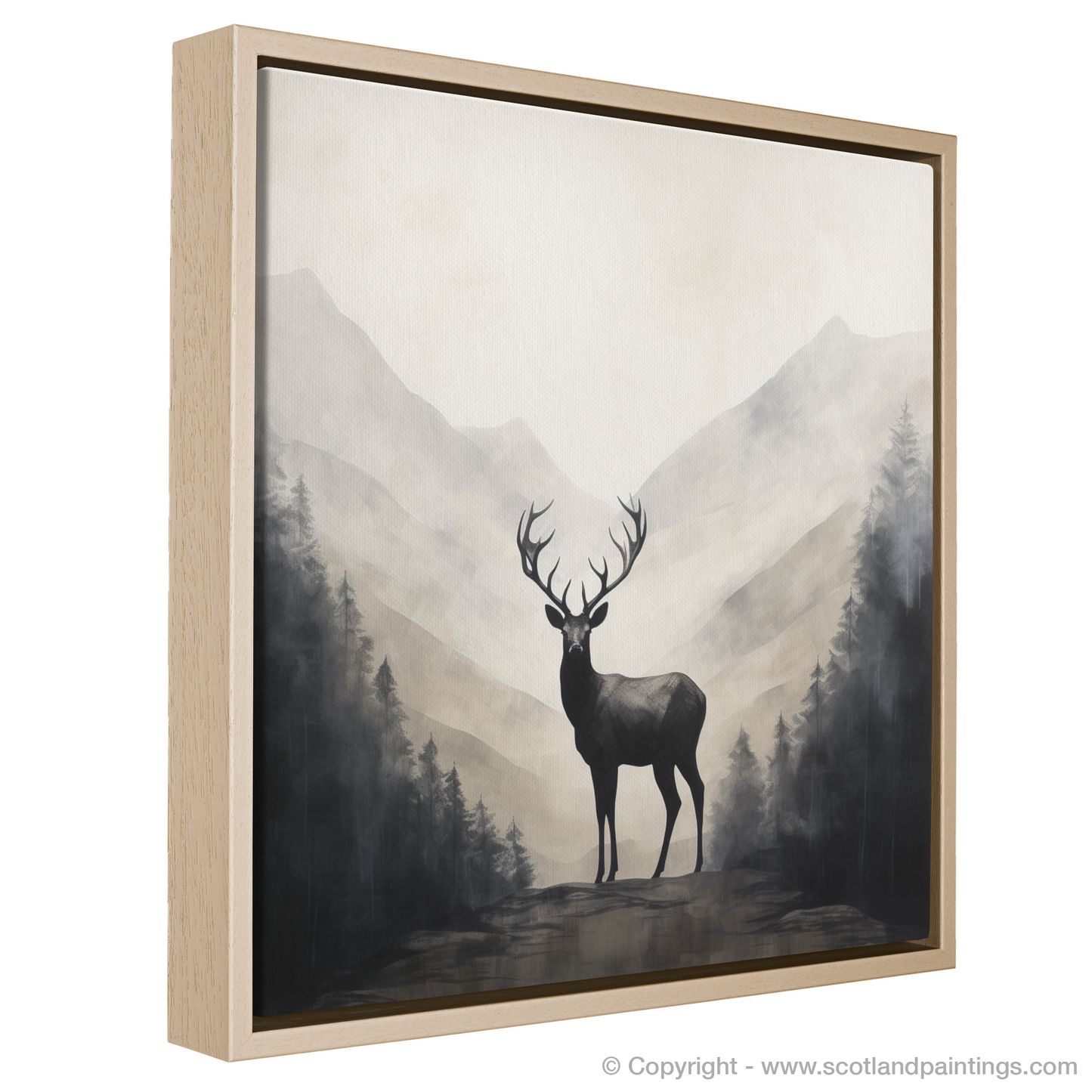 Majestic Stag of Glencoe: A Minimalist Tribute