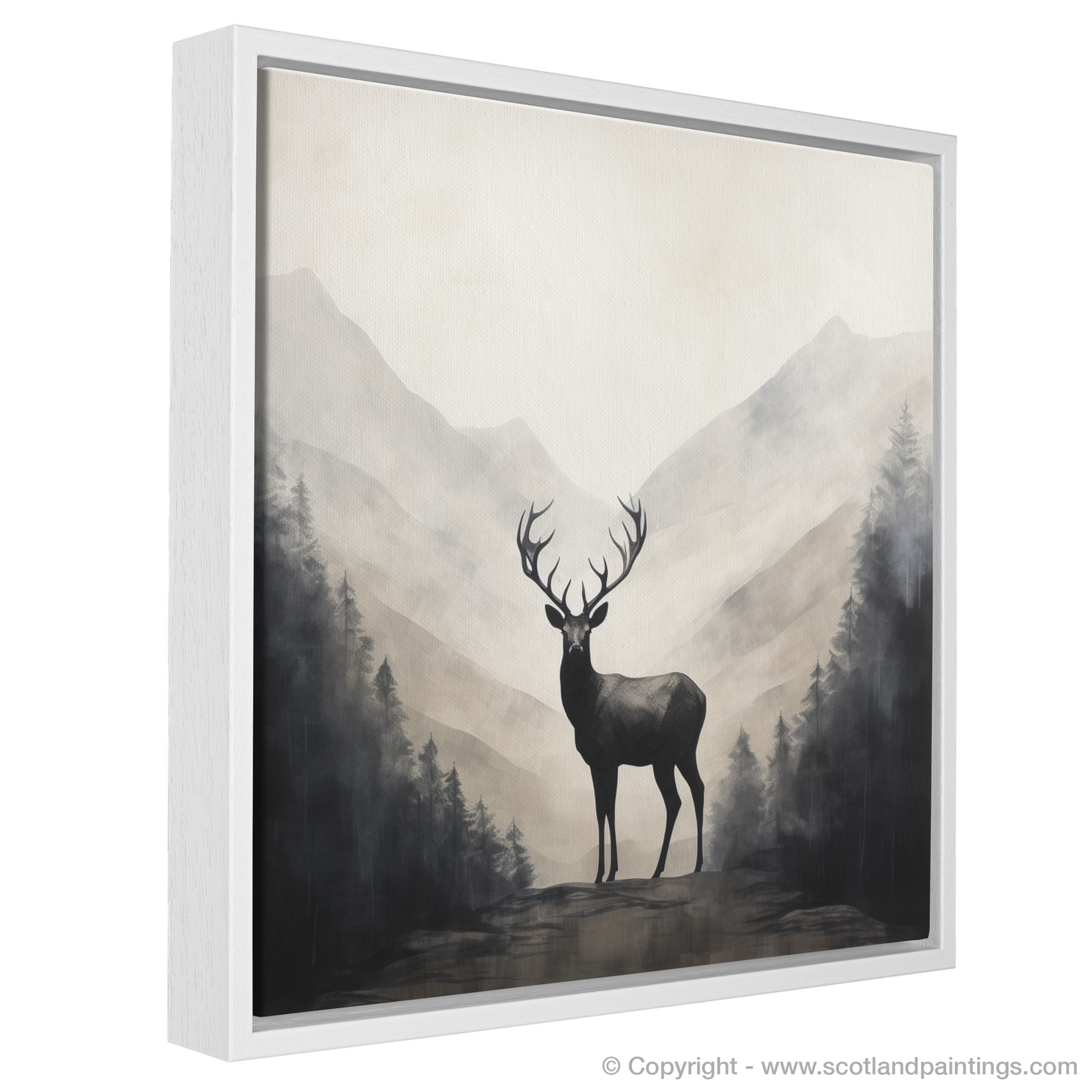 Majestic Stag of Glencoe: A Minimalist Tribute