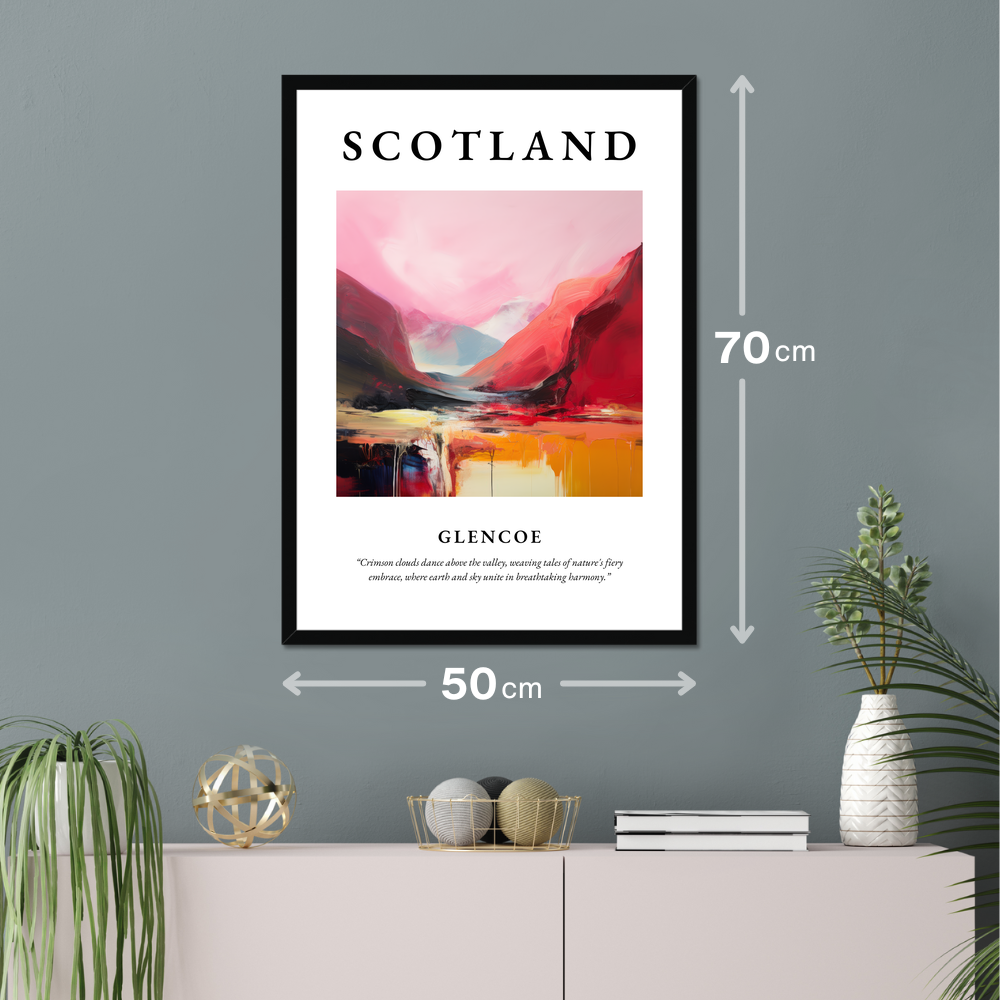 Poster of Glencoe hanging on a wall