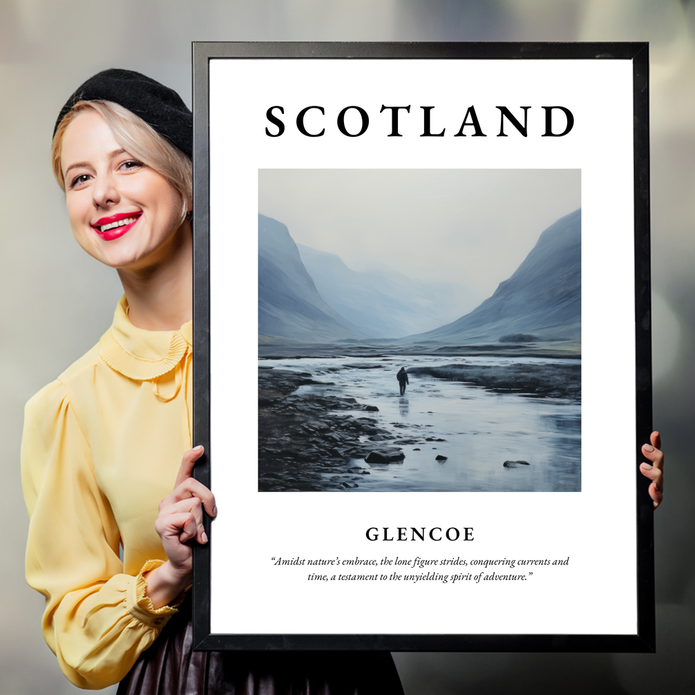 Person holding a poster of Glencoe