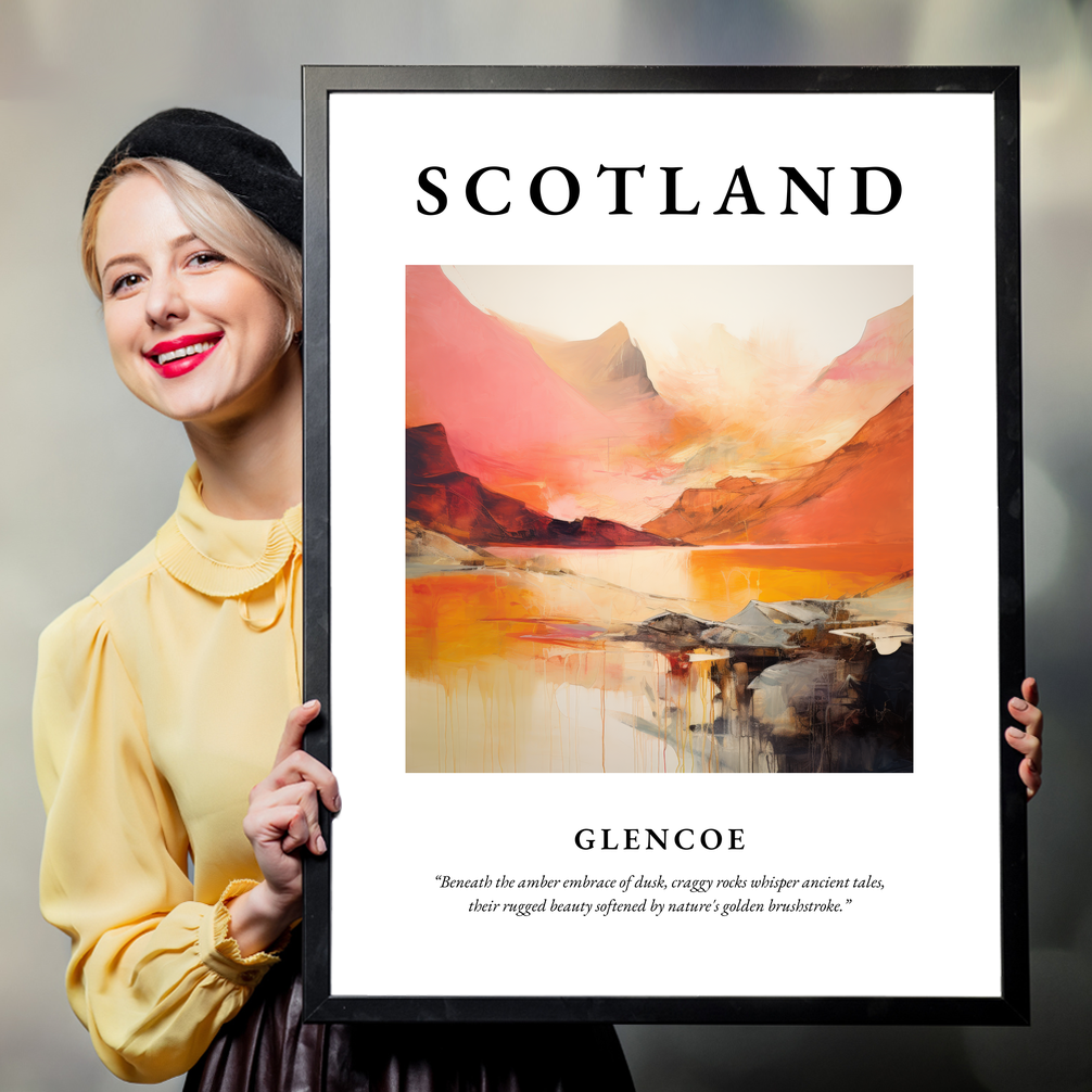 Person holding a poster of Glencoe