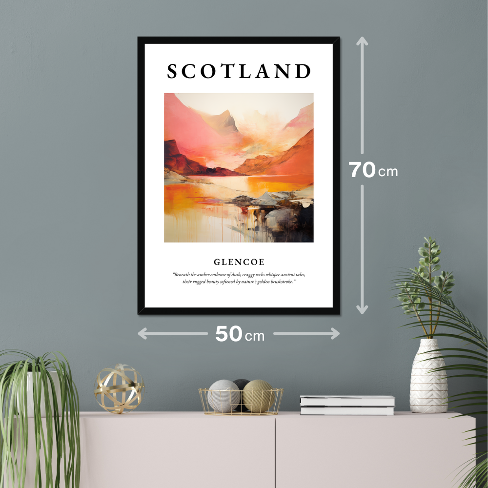 Poster of Glencoe hanging on a wall