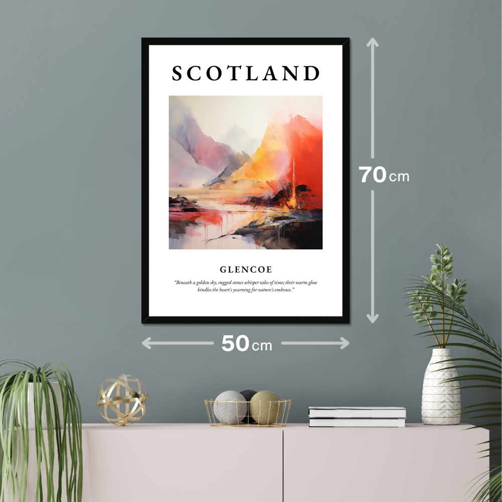 Poster of Glencoe hanging on a wall