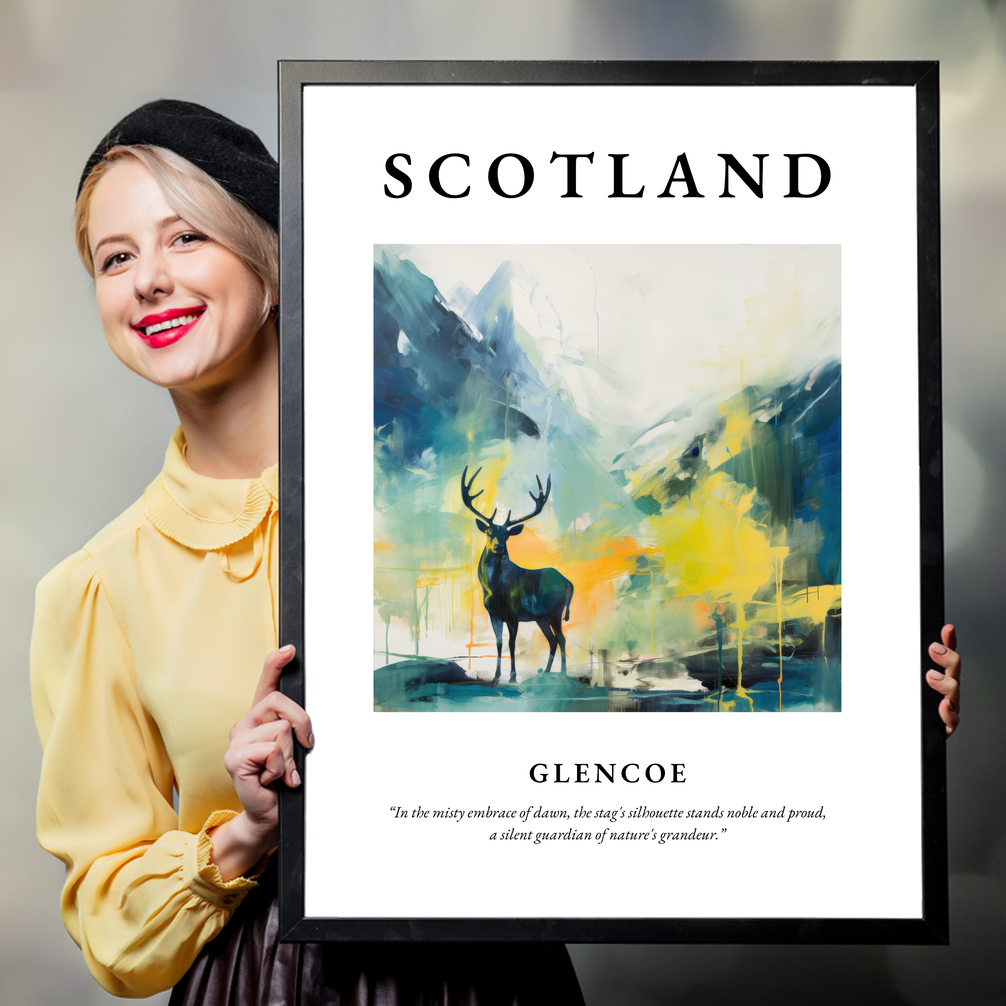 Person holding a poster of Glencoe