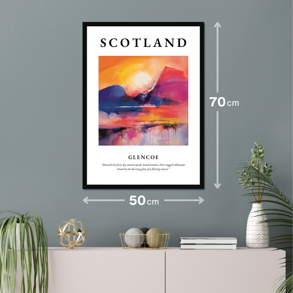 Poster of Glencoe hanging on a wall