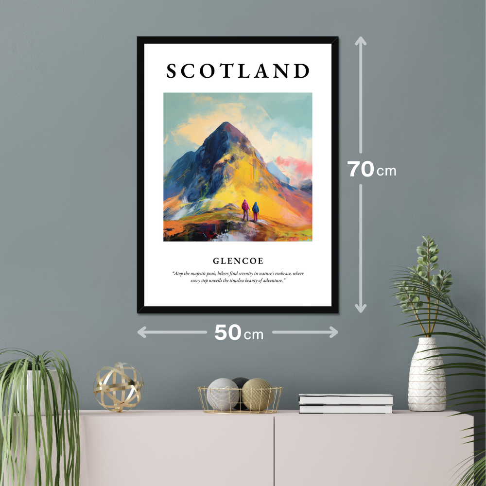 Poster of Glencoe hanging on a wall