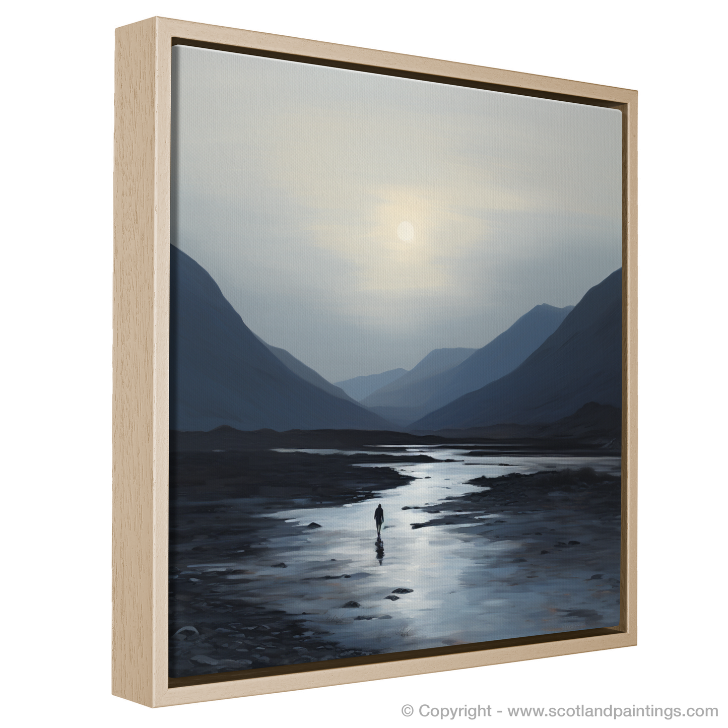 Solitary Walker at Dusk: A Minimalist Homage to Glencoe's Wild Beauty