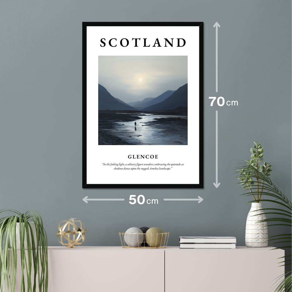 Poster of Glencoe hanging on a wall