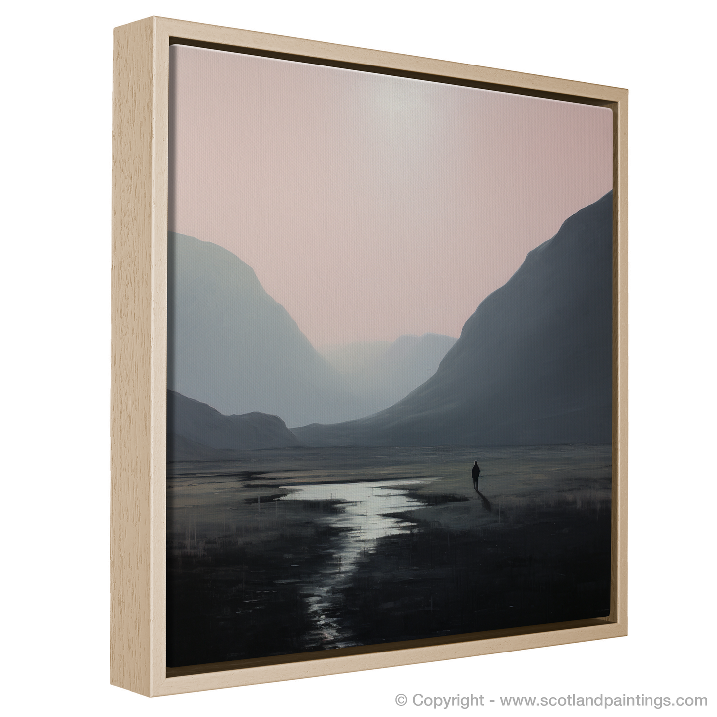 Solitary Walker at Dusk in Glencoe