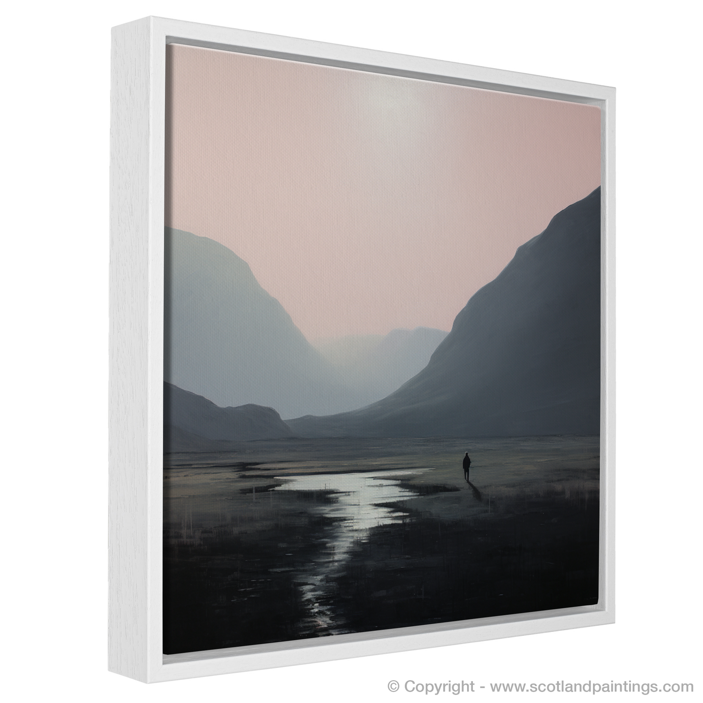 Solitary Walker at Dusk in Glencoe