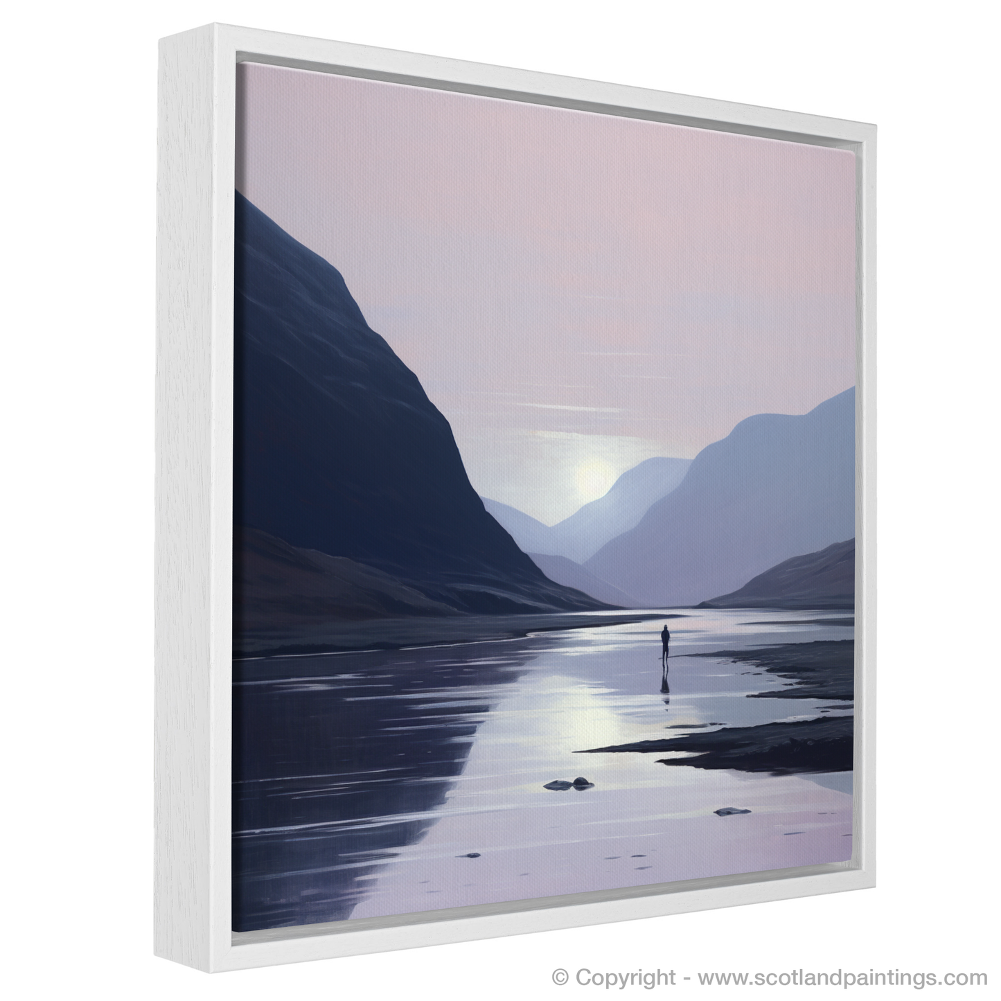 Solitary Dusk in Glencoe: A Minimalist Ode to Serenity