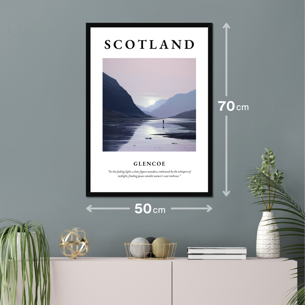 Poster of Glencoe hanging on a wall