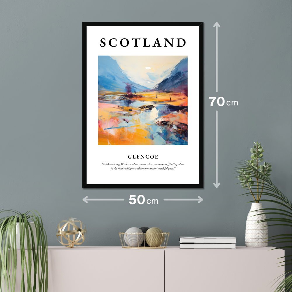 Poster of Glencoe hanging on a wall