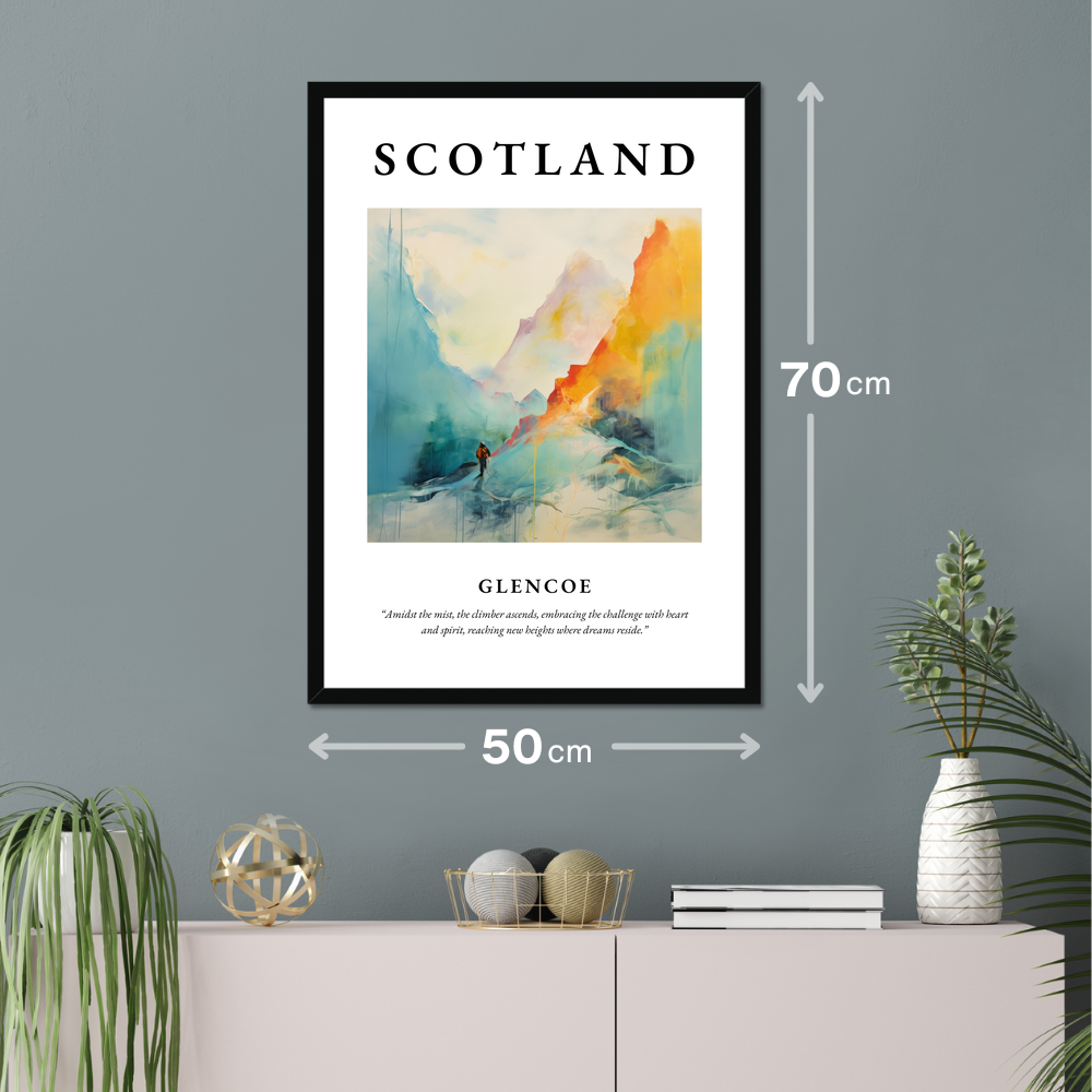 Poster of Glencoe hanging on a wall