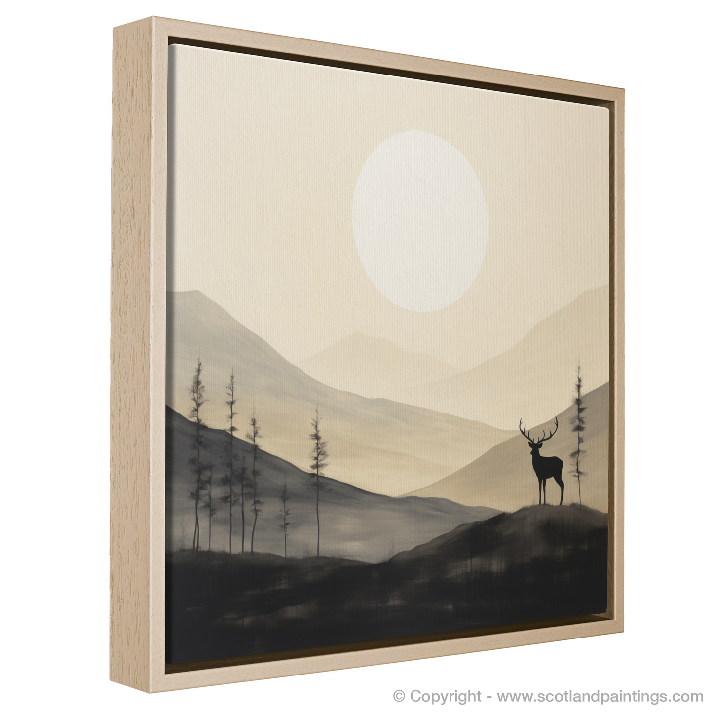 Stag Silhouette in Glencoe: A Minimalist Homage to the Scottish Highlands