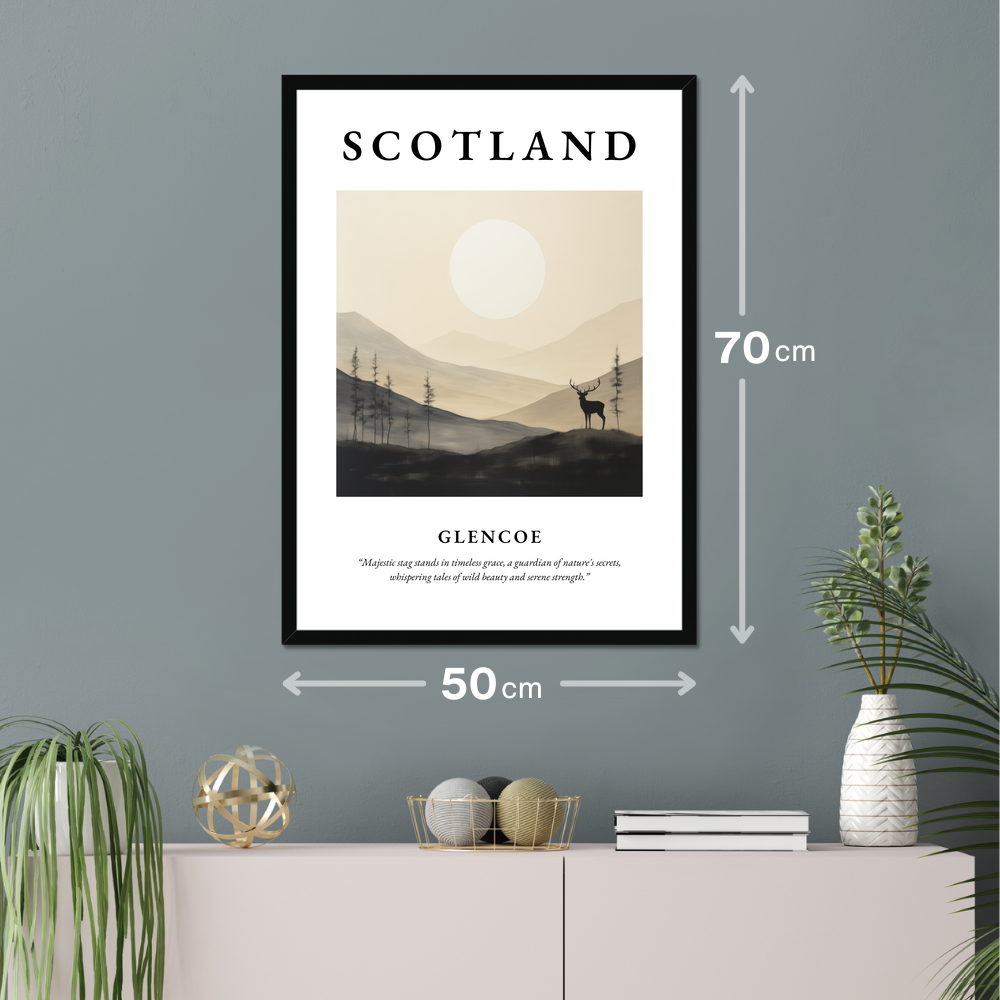 Poster of Glencoe hanging on a wall