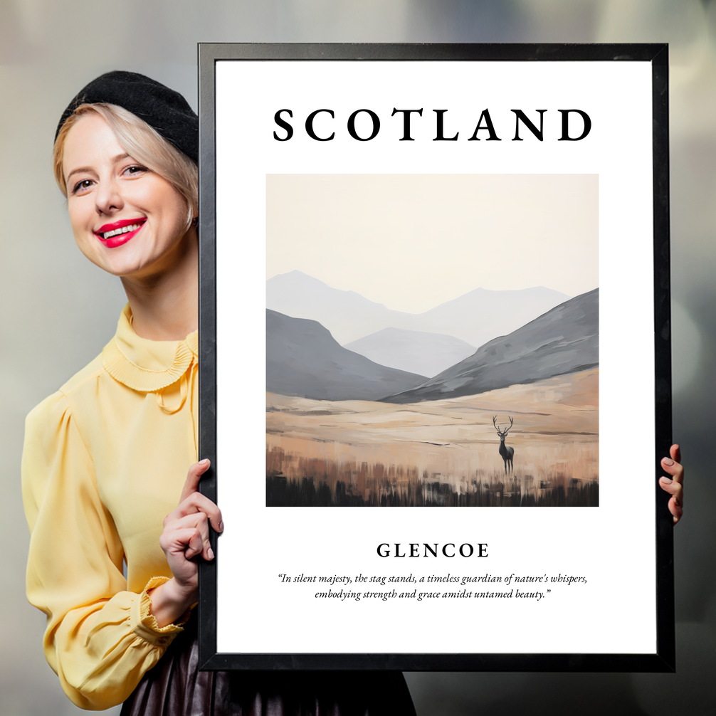 Person holding a poster of Glencoe