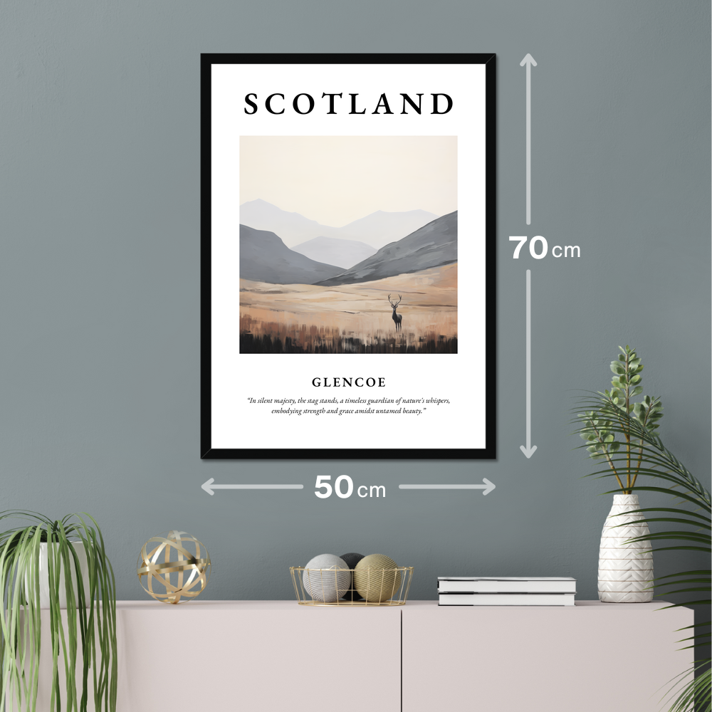 Poster of Glencoe hanging on a wall