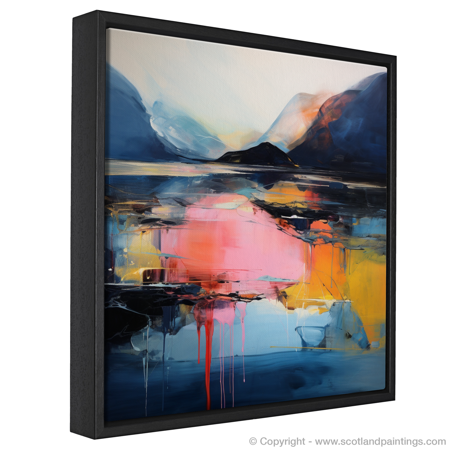 Dawn's Embrace: Abstract Reflections of Glencoe's Serenity