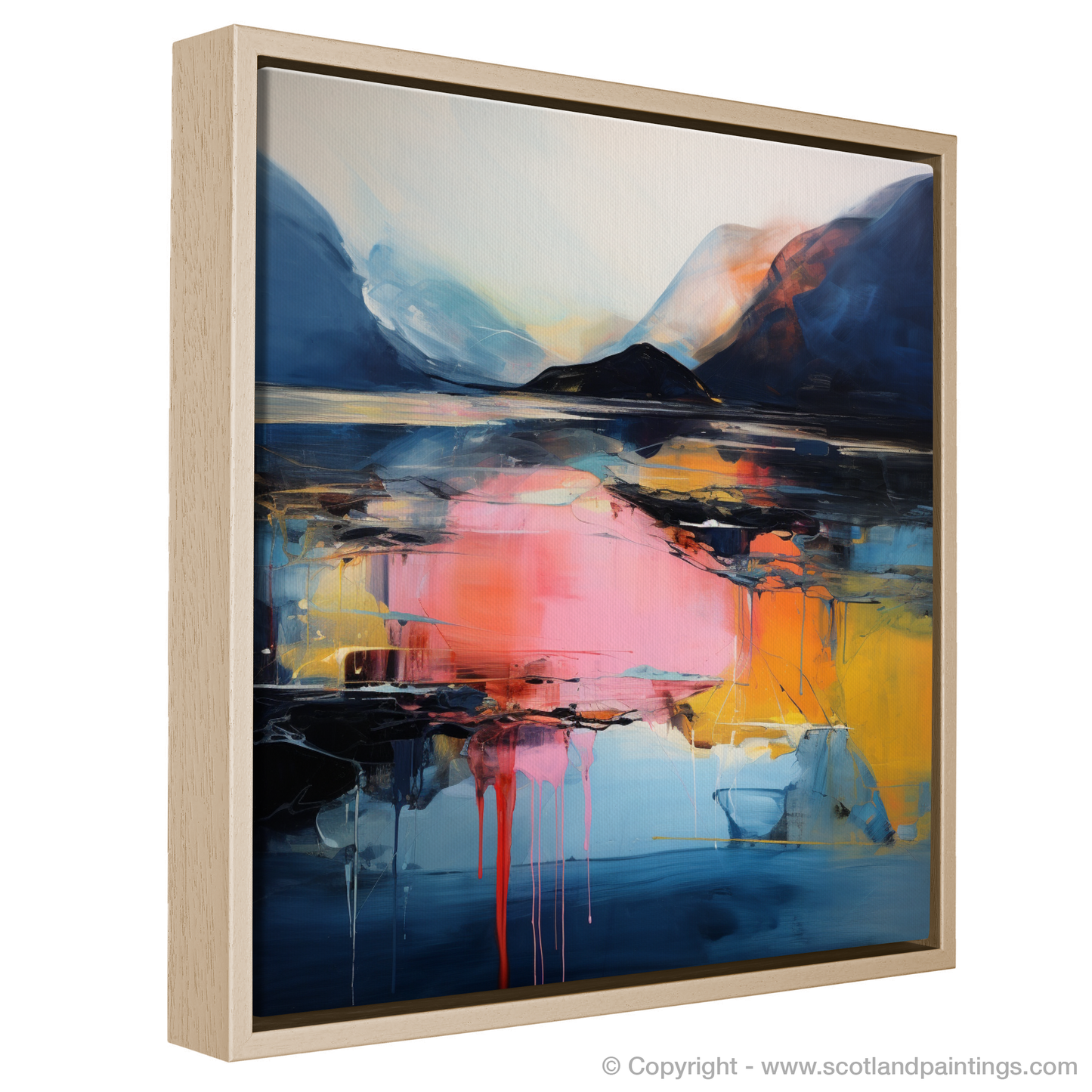 Dawn's Embrace: Abstract Reflections of Glencoe's Serenity