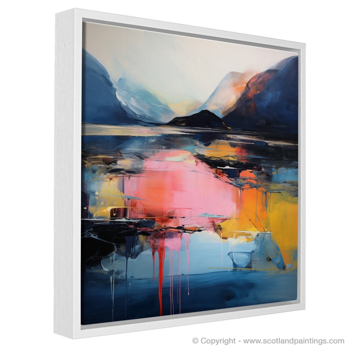 Dawn's Embrace: Abstract Reflections of Glencoe's Serenity