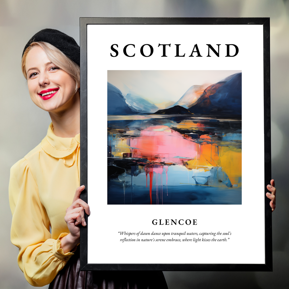 Person holding a poster of Glencoe