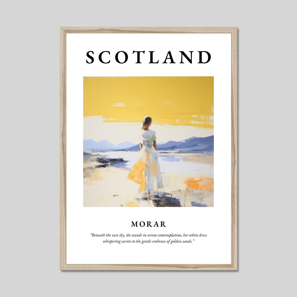 Poster in a natural frame with the word Scotland