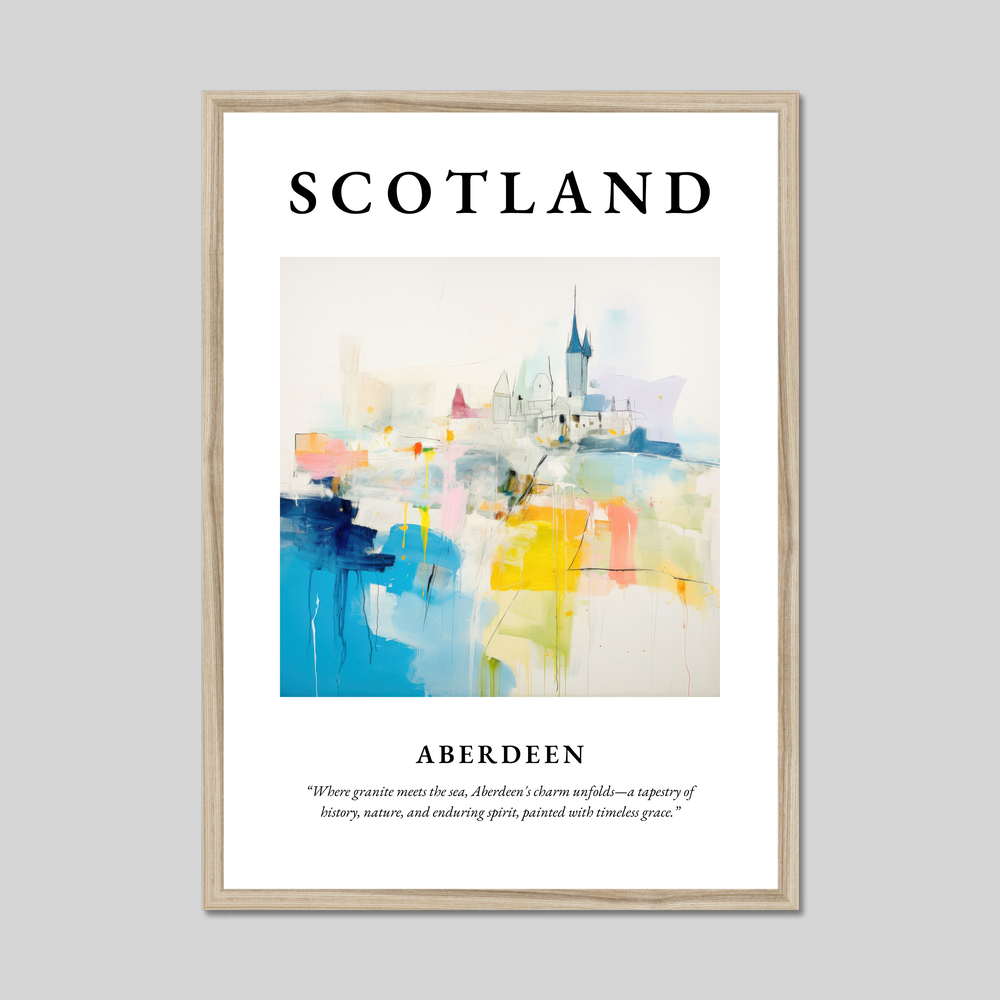 Poster in a natural frame with the word Scotland