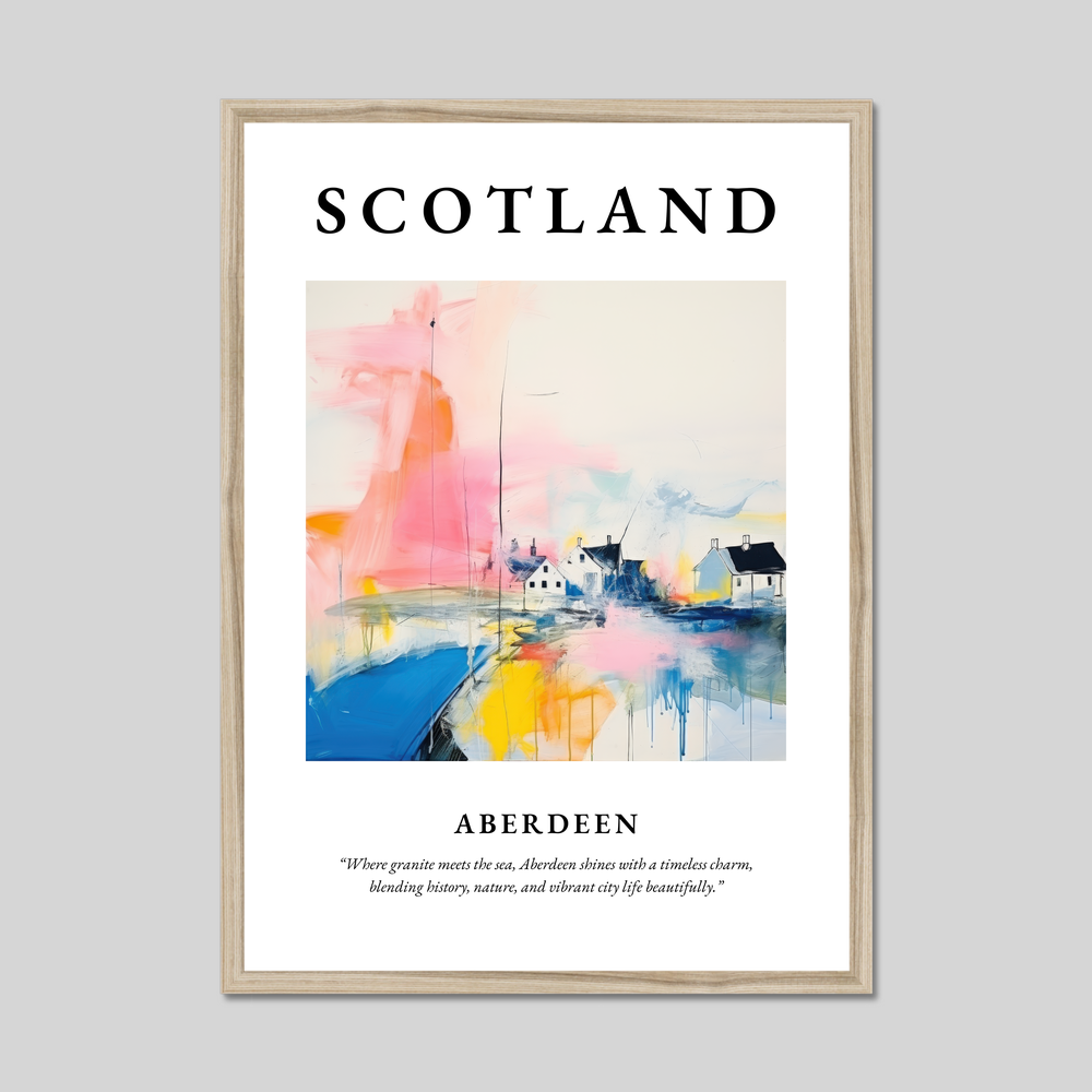 Poster in a natural frame with the word Scotland