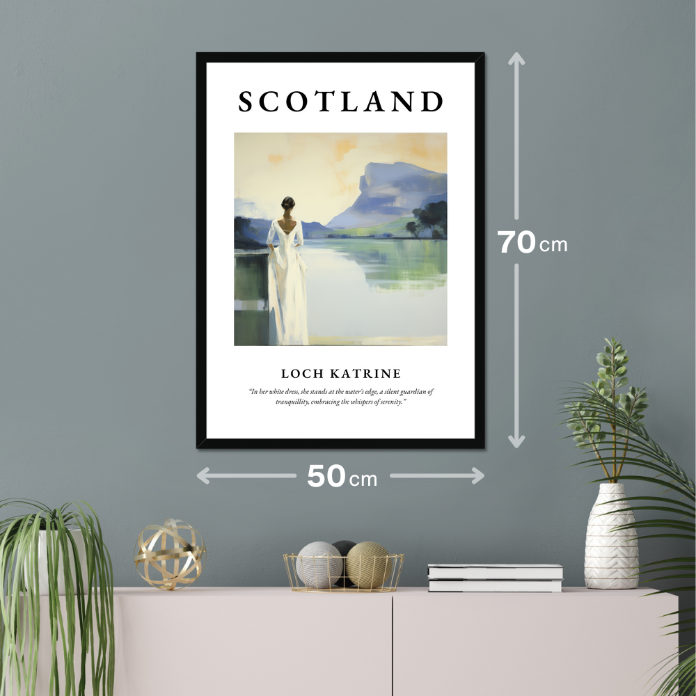 Poster of Loch Katrine hanging on a wall