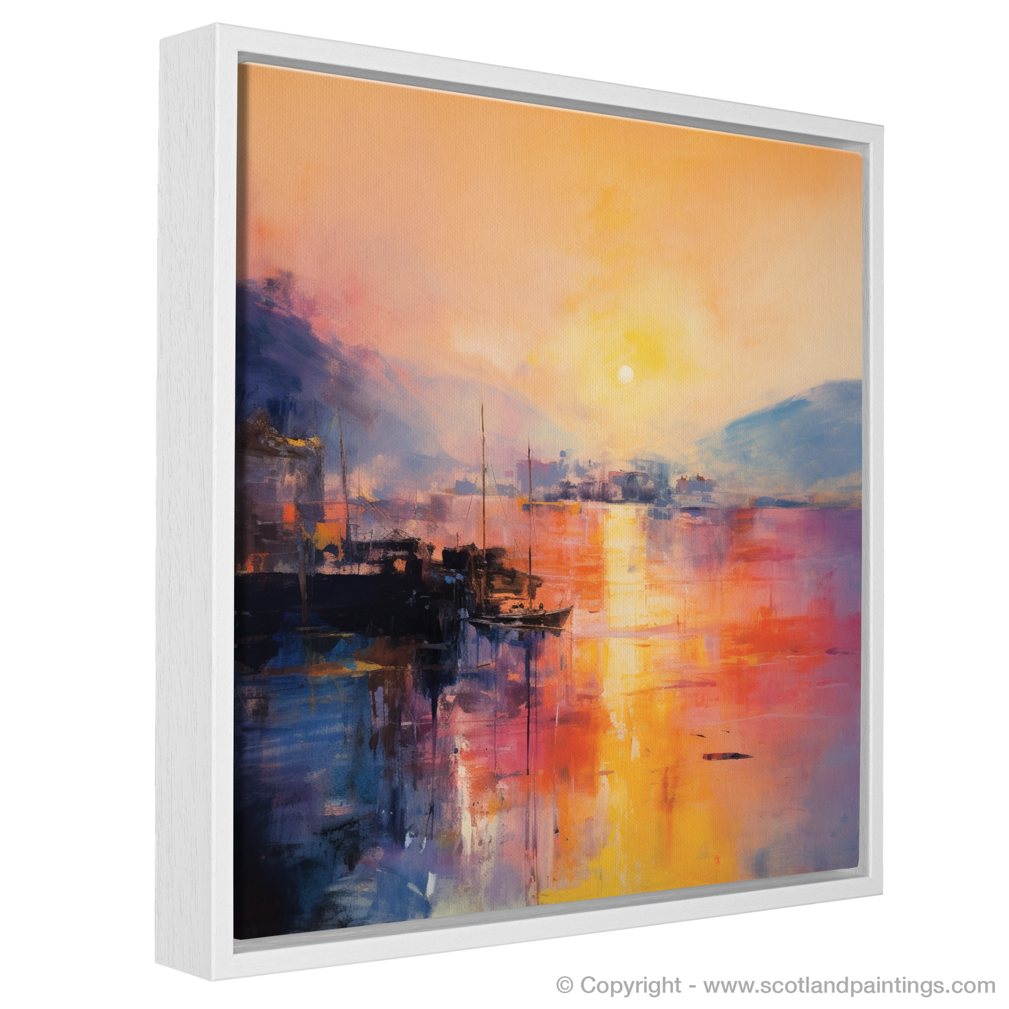 Mallaig Harbour at Dusk: An Abstract Twilight Symphony