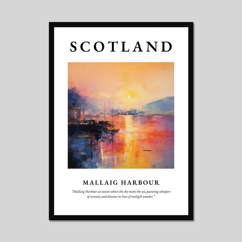 Poster of Mallaig Harbour, Scotland.