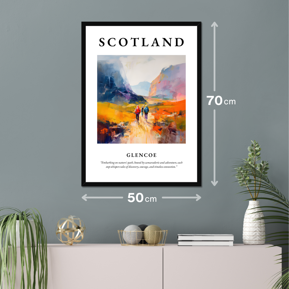 Poster of Glencoe hanging on a wall