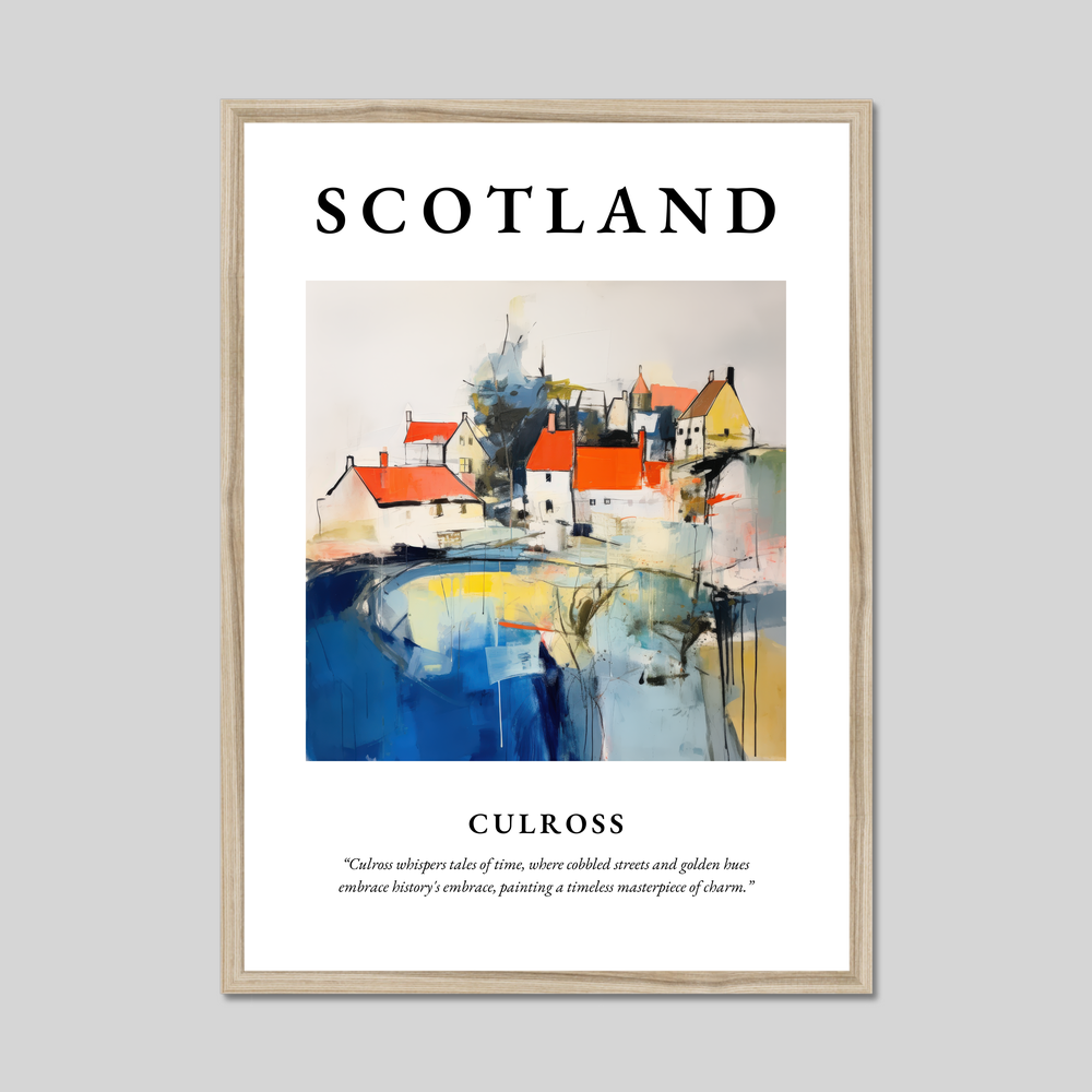 Poster in a natural frame with the word Scotland