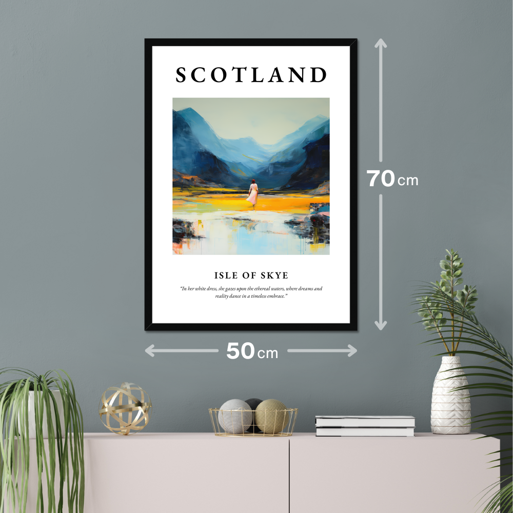 Poster of Isle of Skye hanging on a wall